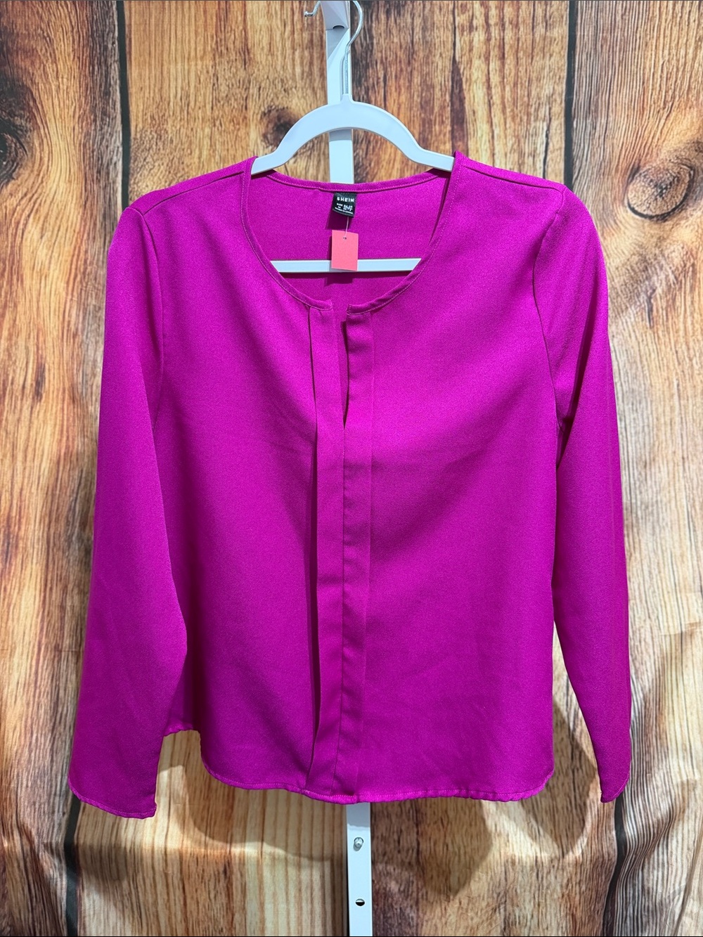 Shein Slit V-neck Long Sleeve Blouse Size M